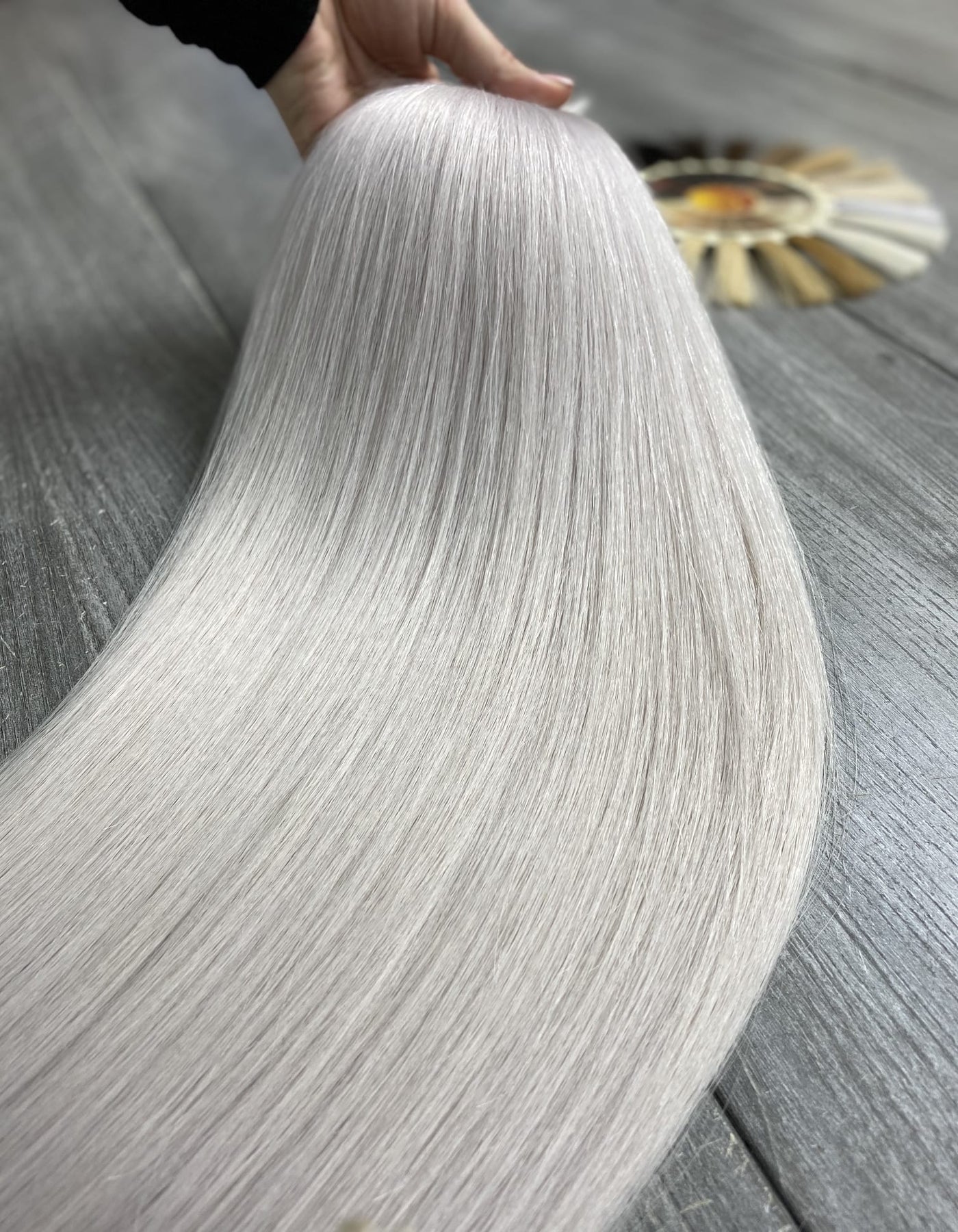 Naturhaar/ glatt und lockig/ 60-65cm