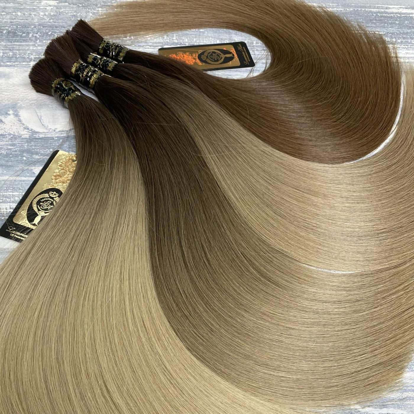 Naturhaar/ glatt und lockig/ 45-50cm